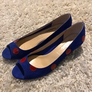 Peep Toe Kitten Wedge Heel